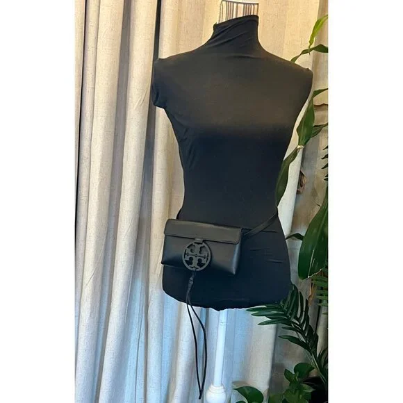 Authentic Tory Burch Black Miller Belt Bag - Picture 9 of 12